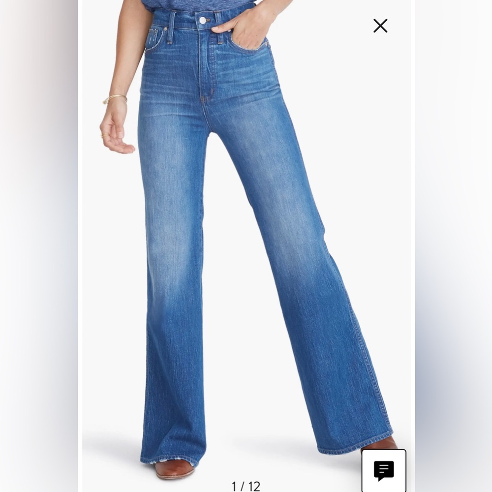High-Waisted Madewell Wide Leg Jeans